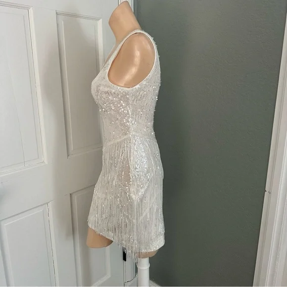 LULU’S LIMELIGHT LOVE SEQUIN FRINGE BODYCON MINI DRESS - Picture 10 of 14